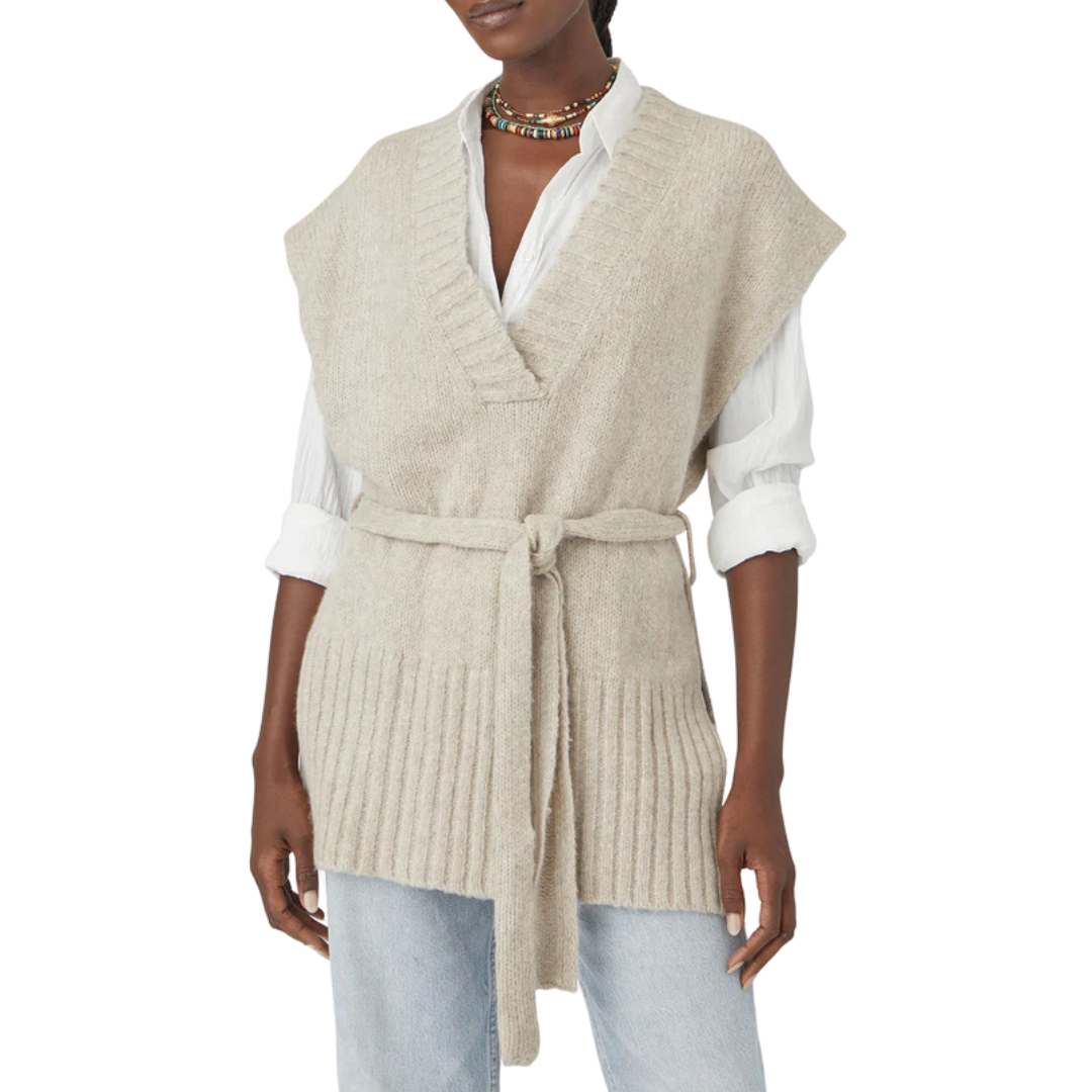 Margo Cashmere Vest in Oat