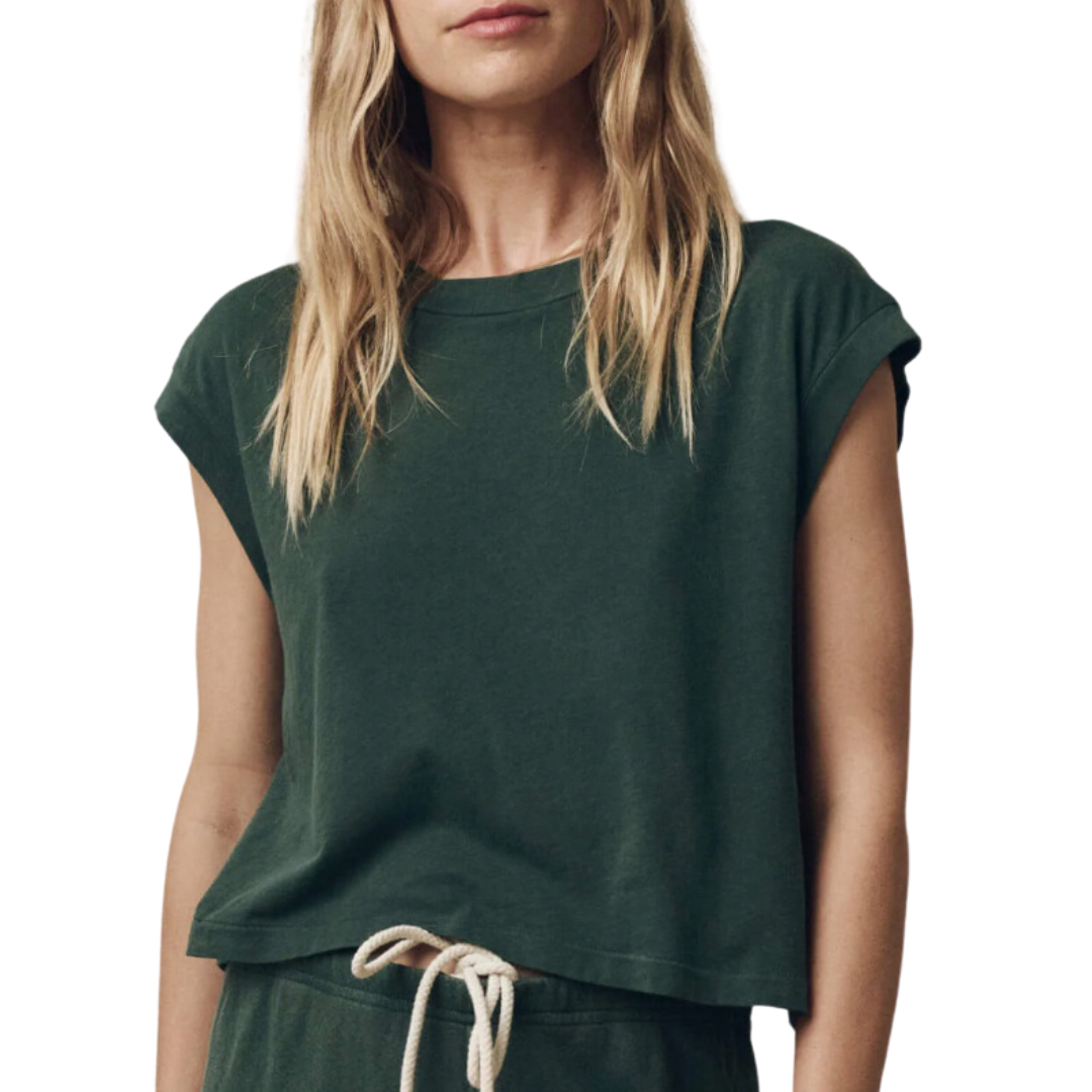 The Square Tee in Deep Sea Green