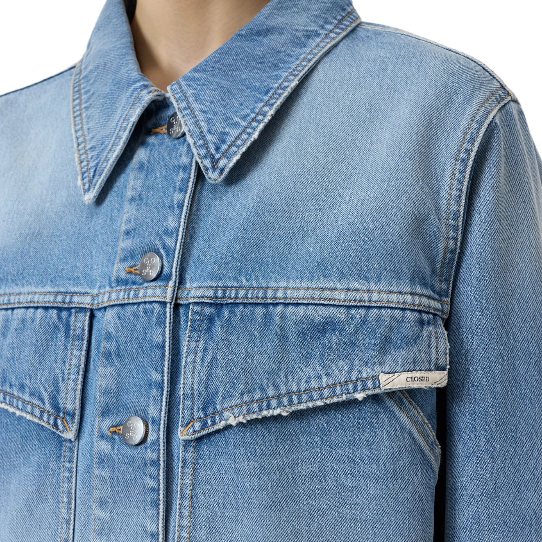 Denim Jacket in Mid Blue