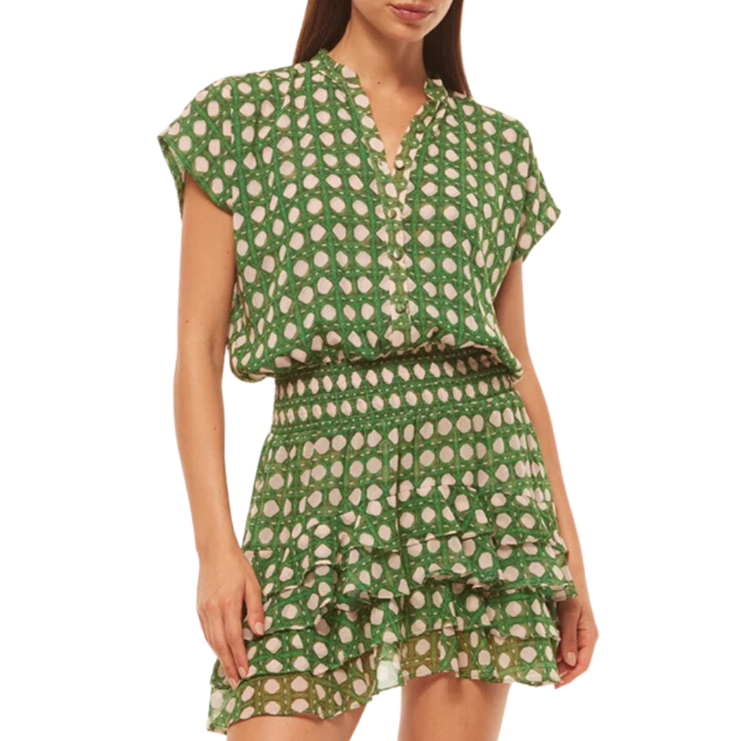 Evie Dress in Rattan Tile