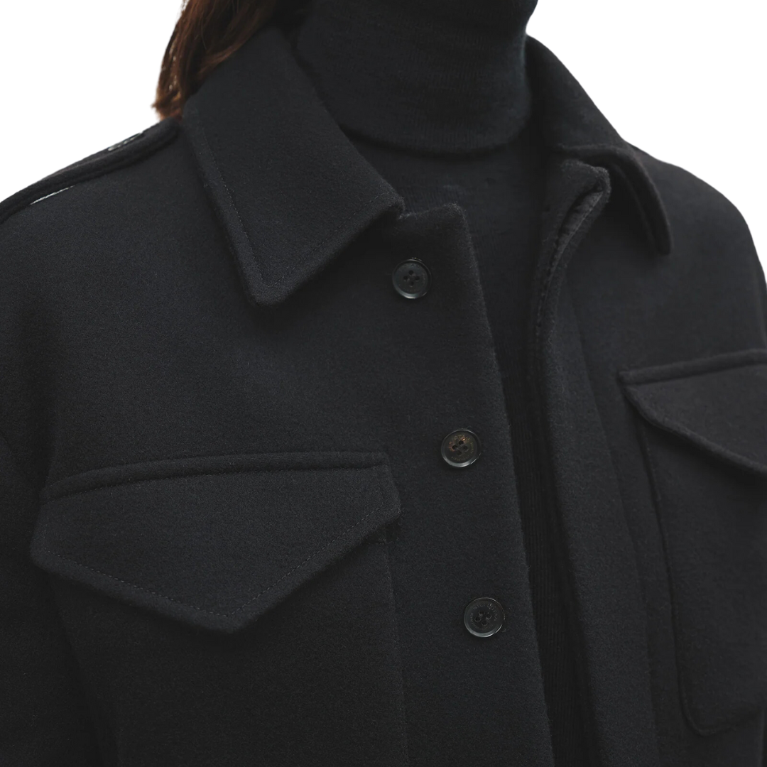Horace Military Jacket in Black