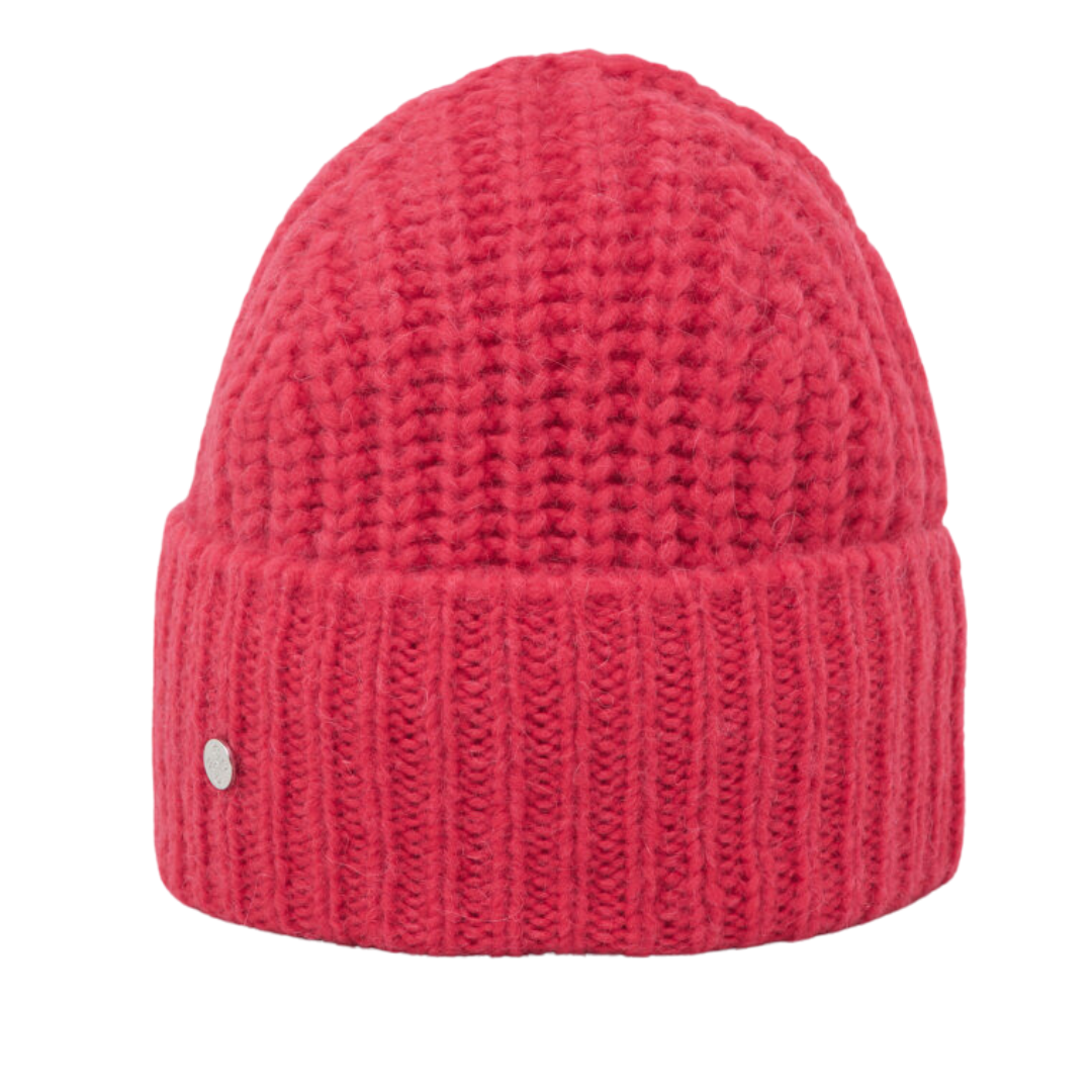 Alpaca Mix Hat in Firey Pink