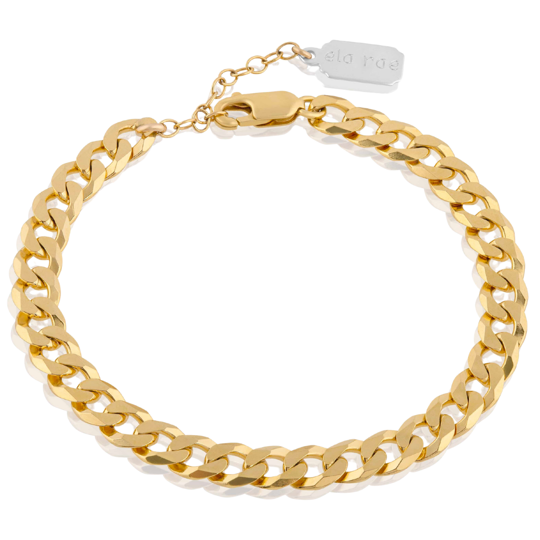 Small Curb Bracelet in Gold