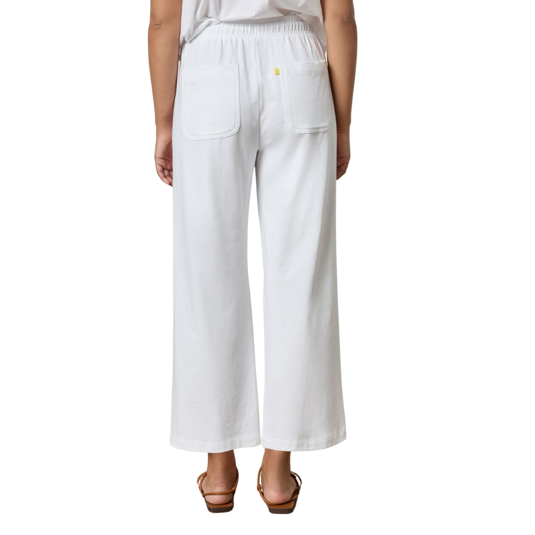 Seamed Wide Leg Pant in White
