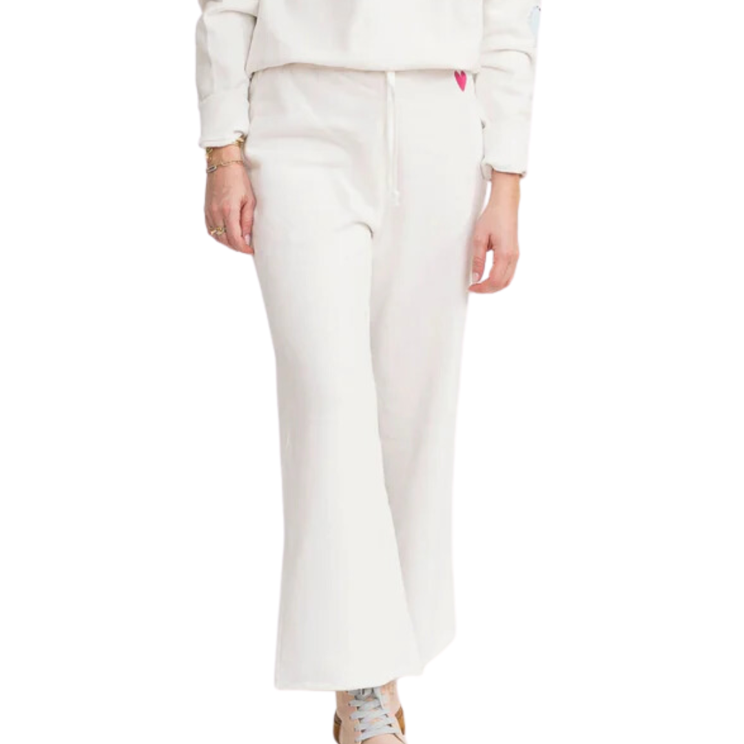 Weekend Barb Sweatpant in Cloud White