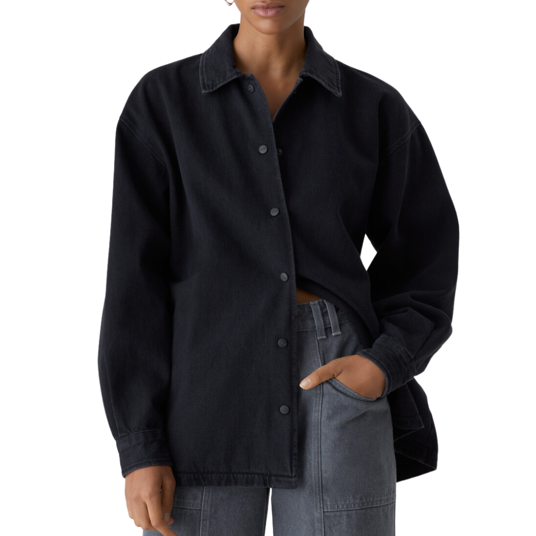 Denim Overshirt in Black