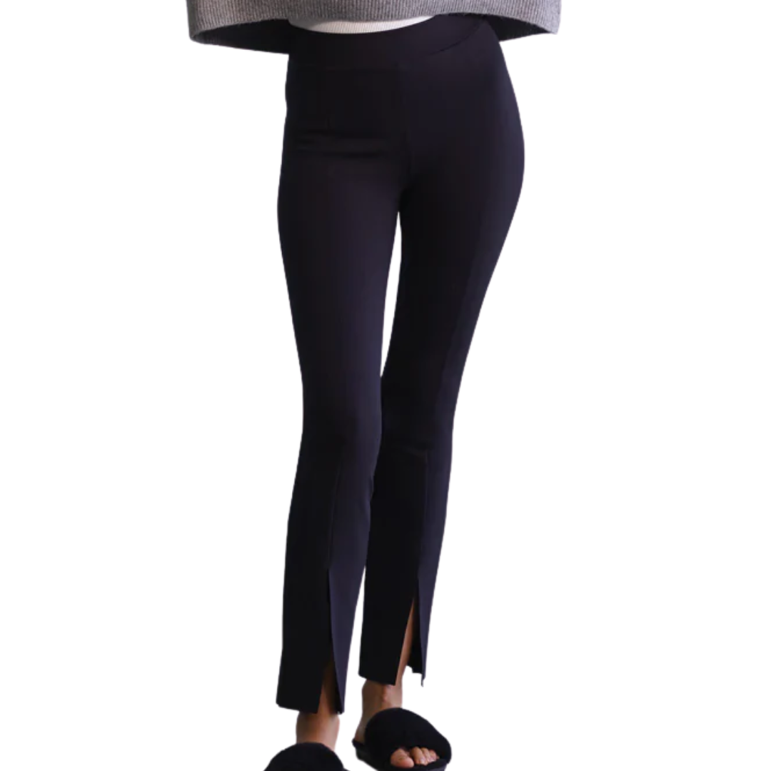 Split Front Pant in Black