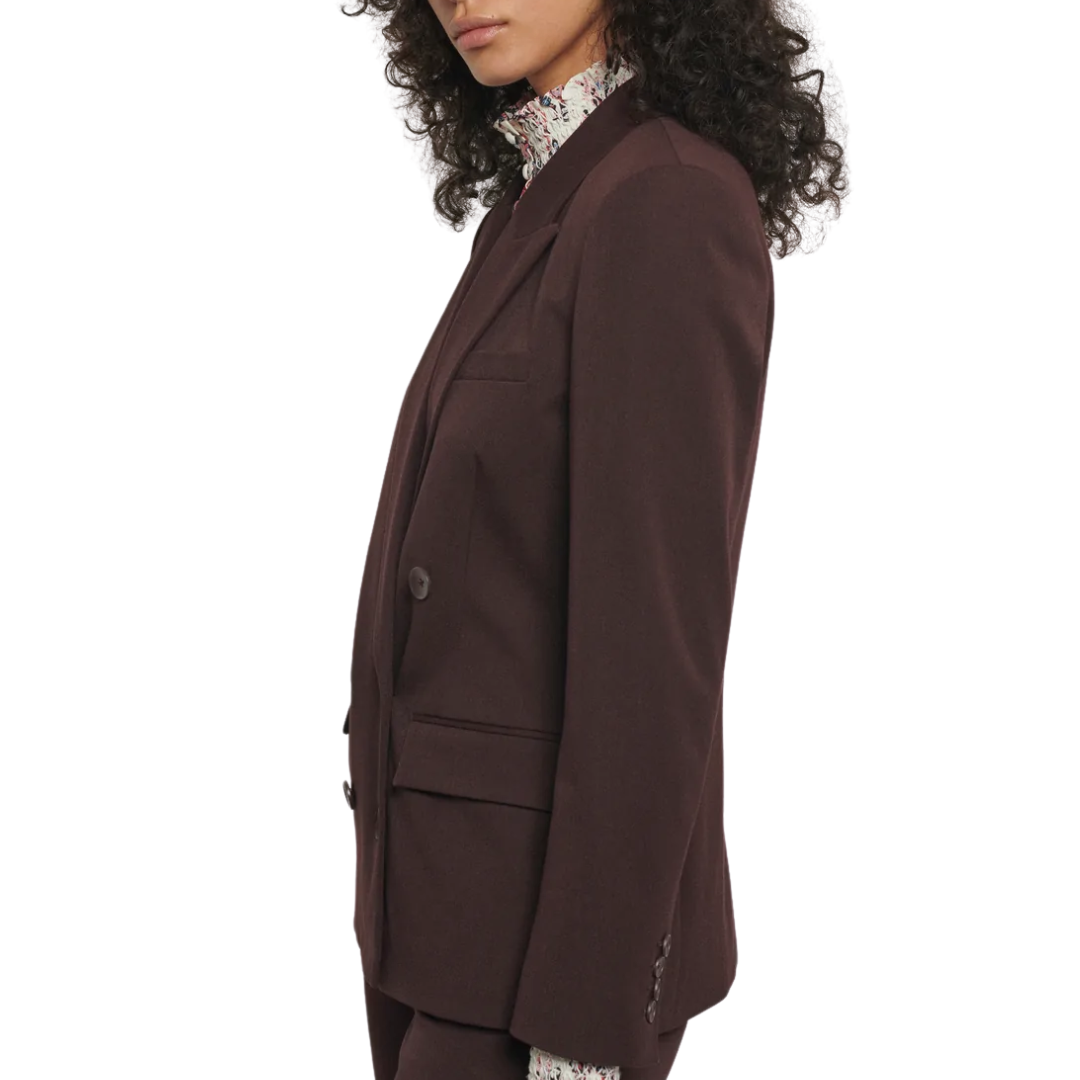 Franklin Double Breasted Jacket in Chocolate