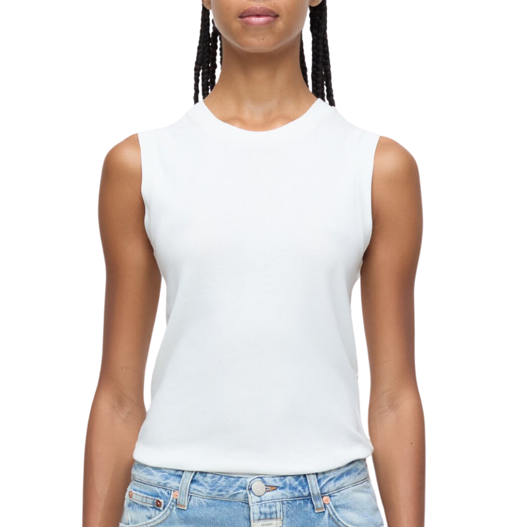 Crewneck Tank in Ivory