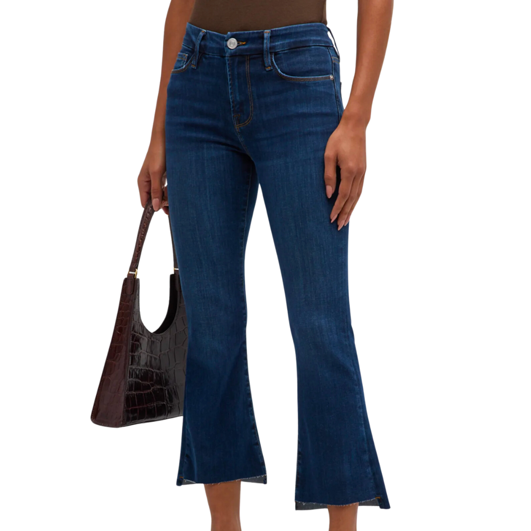 Le Crop Mini Boot Raw Stagger in Majesty