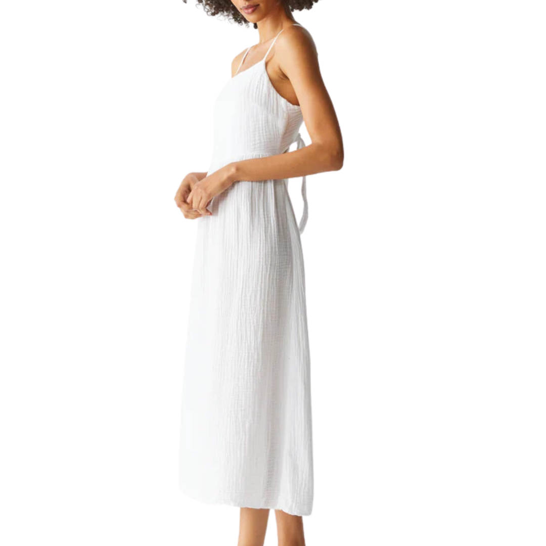 Allora Gauze Dress in White