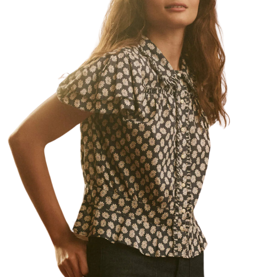 The Gardenia Top in Mini Evening Daisy