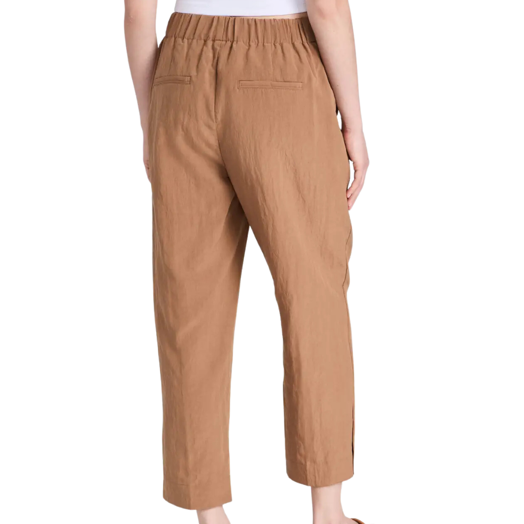 Mid-Rise Pleated Pull-On Pant in Nile