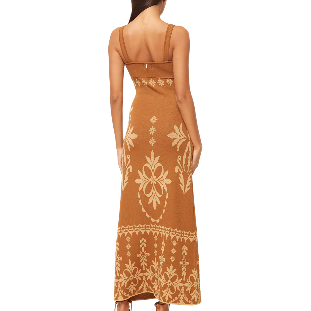 Kalil Dress in Brown Flora Santiago