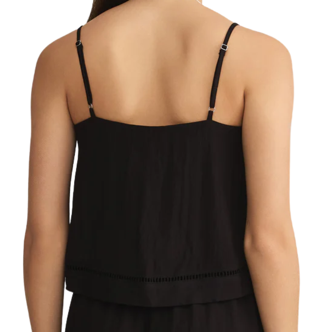 La Luz Textured Tank in Black