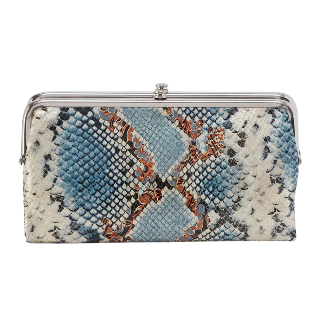 Lauren Clutch-Wallet in Blue Tempest