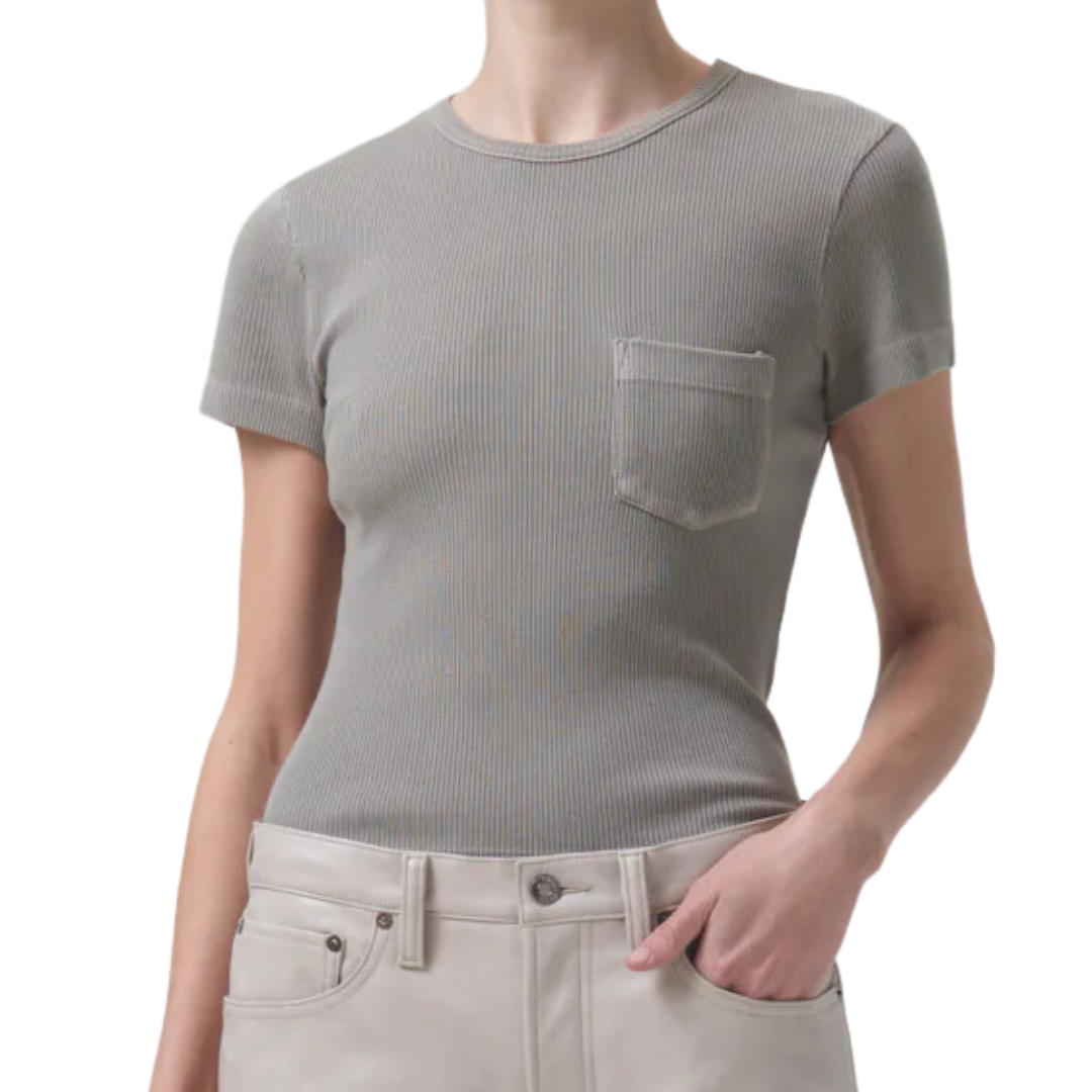 Arlo Rib Tee in Drab