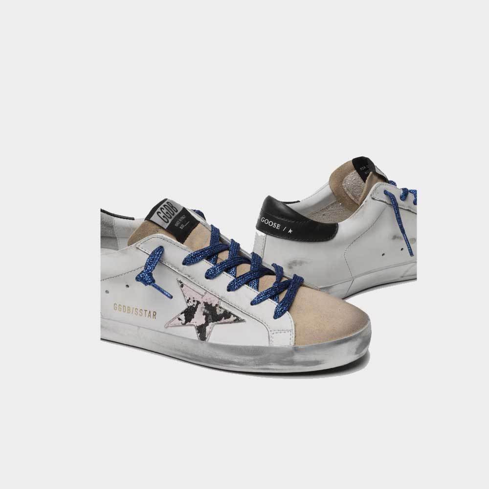 Superstar Sneaker in White/Cappuccino/Pink Python