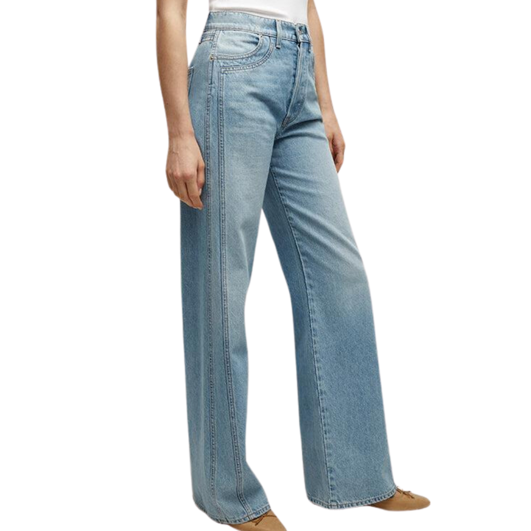 Taylor Double-Seam Wide-Leg Jean in Nova