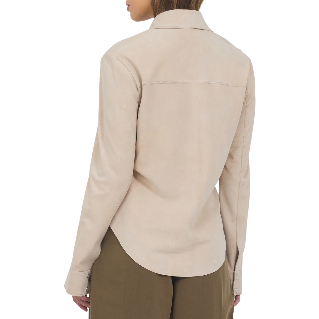 Rowan Washed Suede Jacket in Beechwood