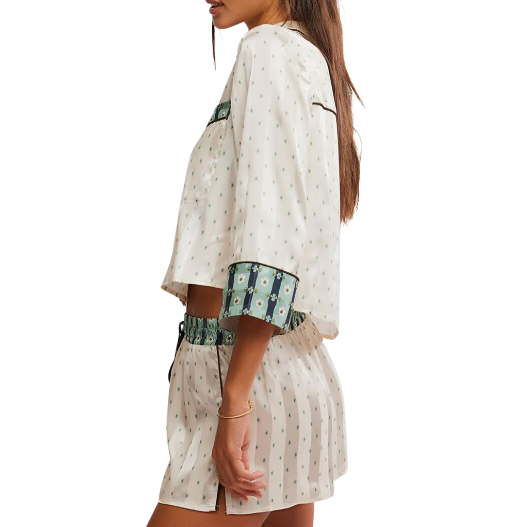 Pillow Talk PJ Set in Harbor