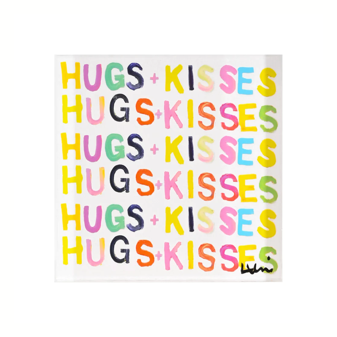 Hugs + Kisses Block of Love - Small