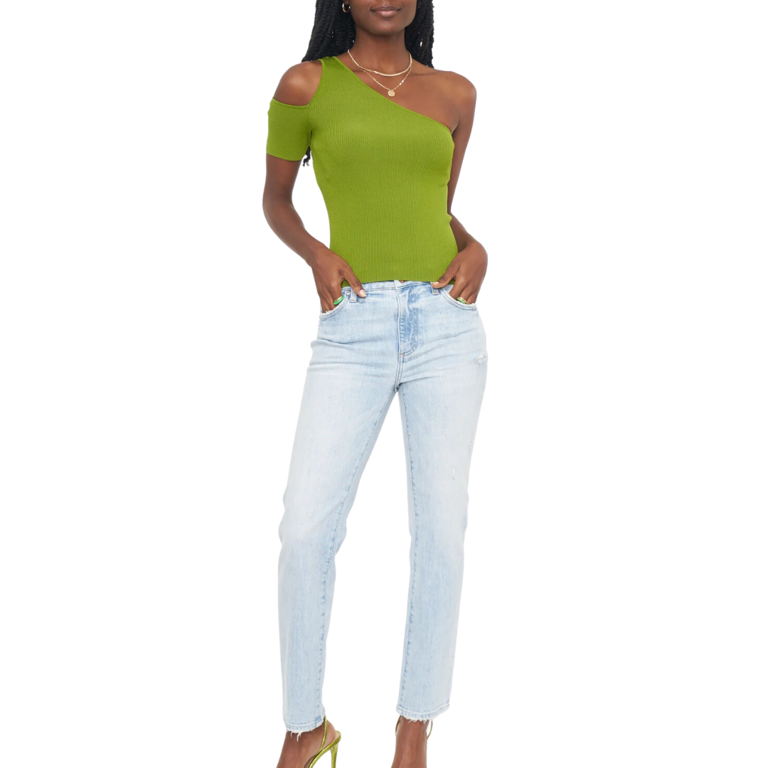 Monroe High Rise Cigarette in Neptune Vintage