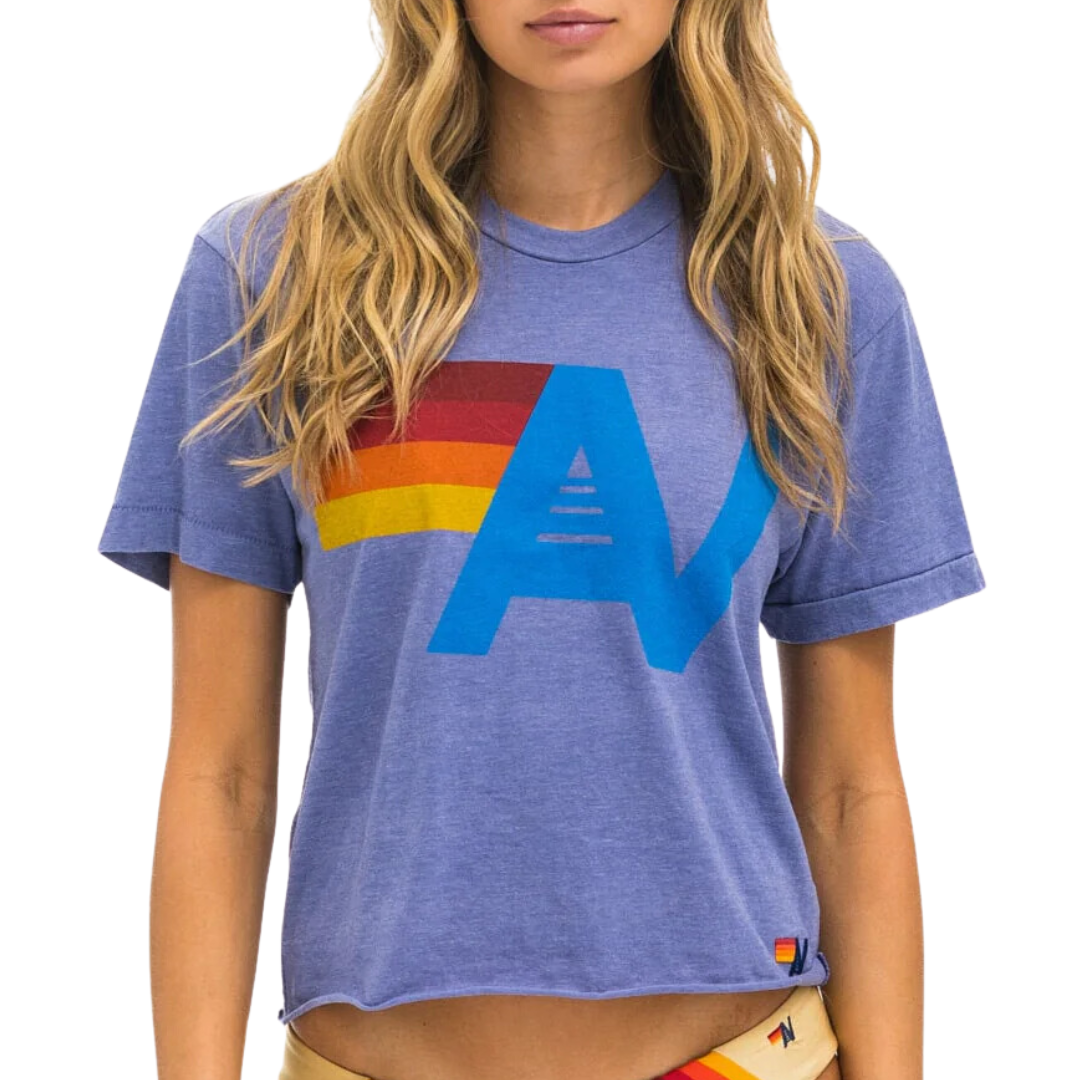 Logo Boyfriend Tee in Lavender