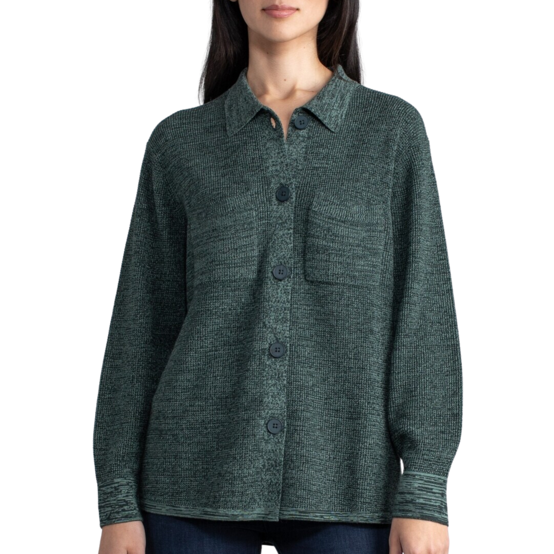 Waffle Shacket in Forest