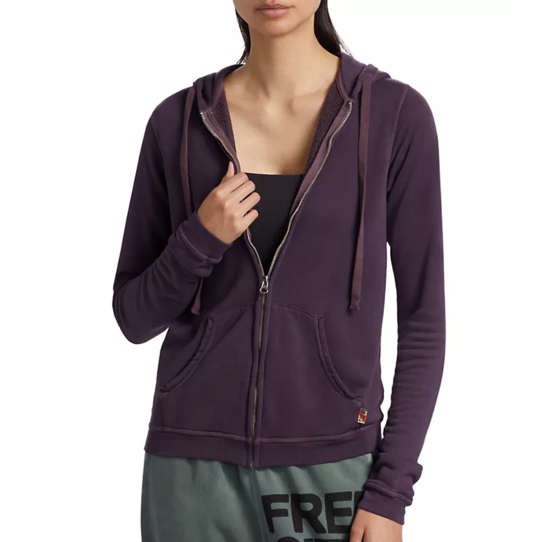 Superfluff Lux Zip Hoodie in Plumshrooms