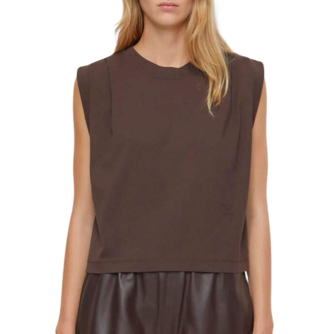 Sleeveless Top in Chilly Chocolate