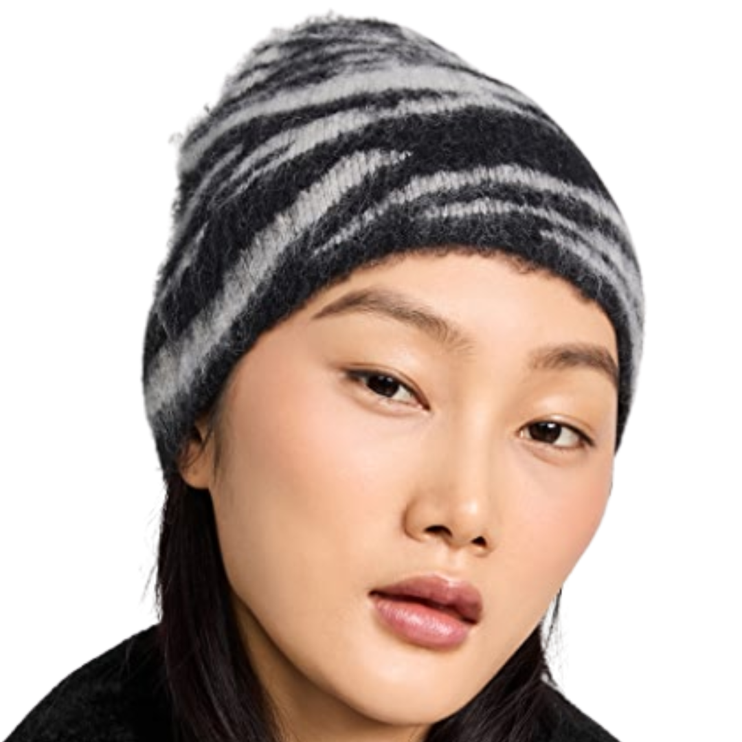 Sarah Tiger Beanie in Ivory Tiger