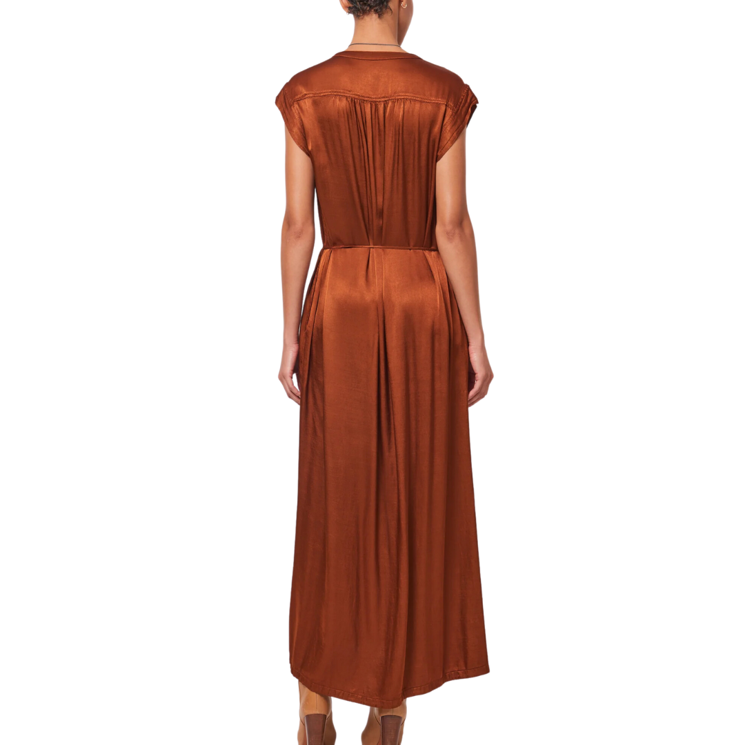 Violet Maxi Dress in Cognac