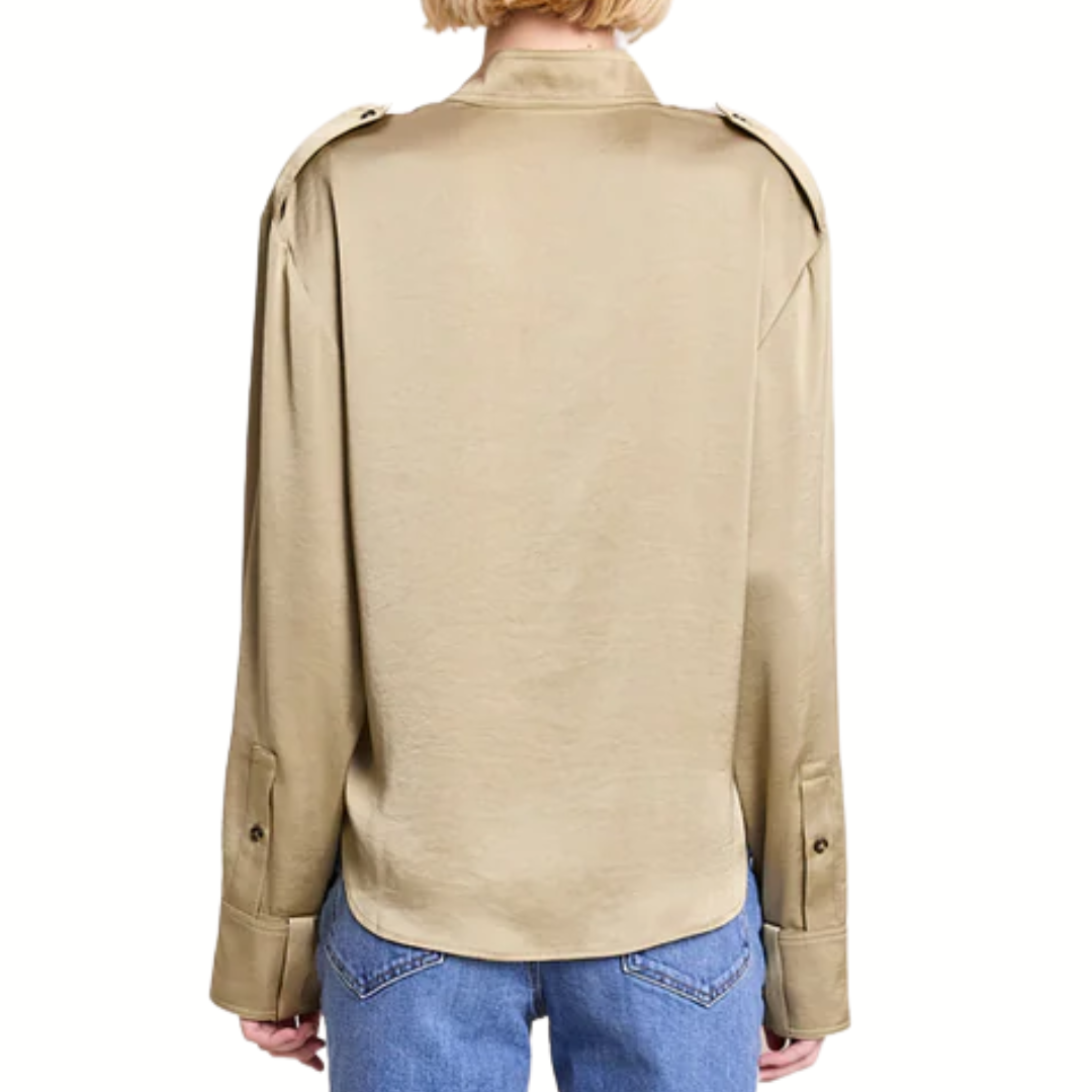 Oakley Satin Top in Elmwood