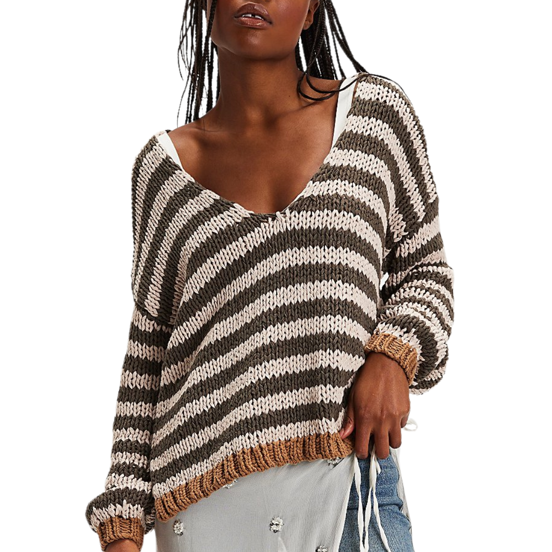 Portland Pullover in Seaweed Shell Combo