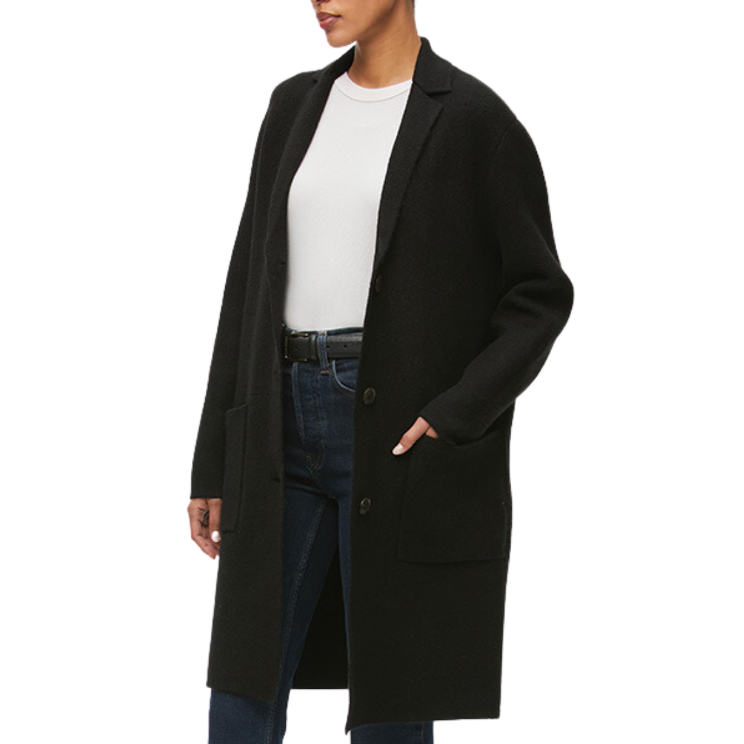 Sumi Knit Coatigan in Black