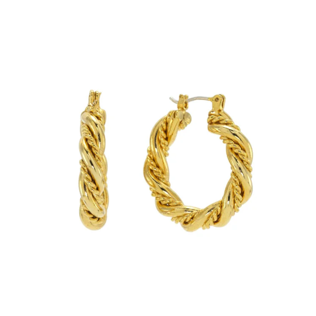Jessie Hoop Earrings in Gold