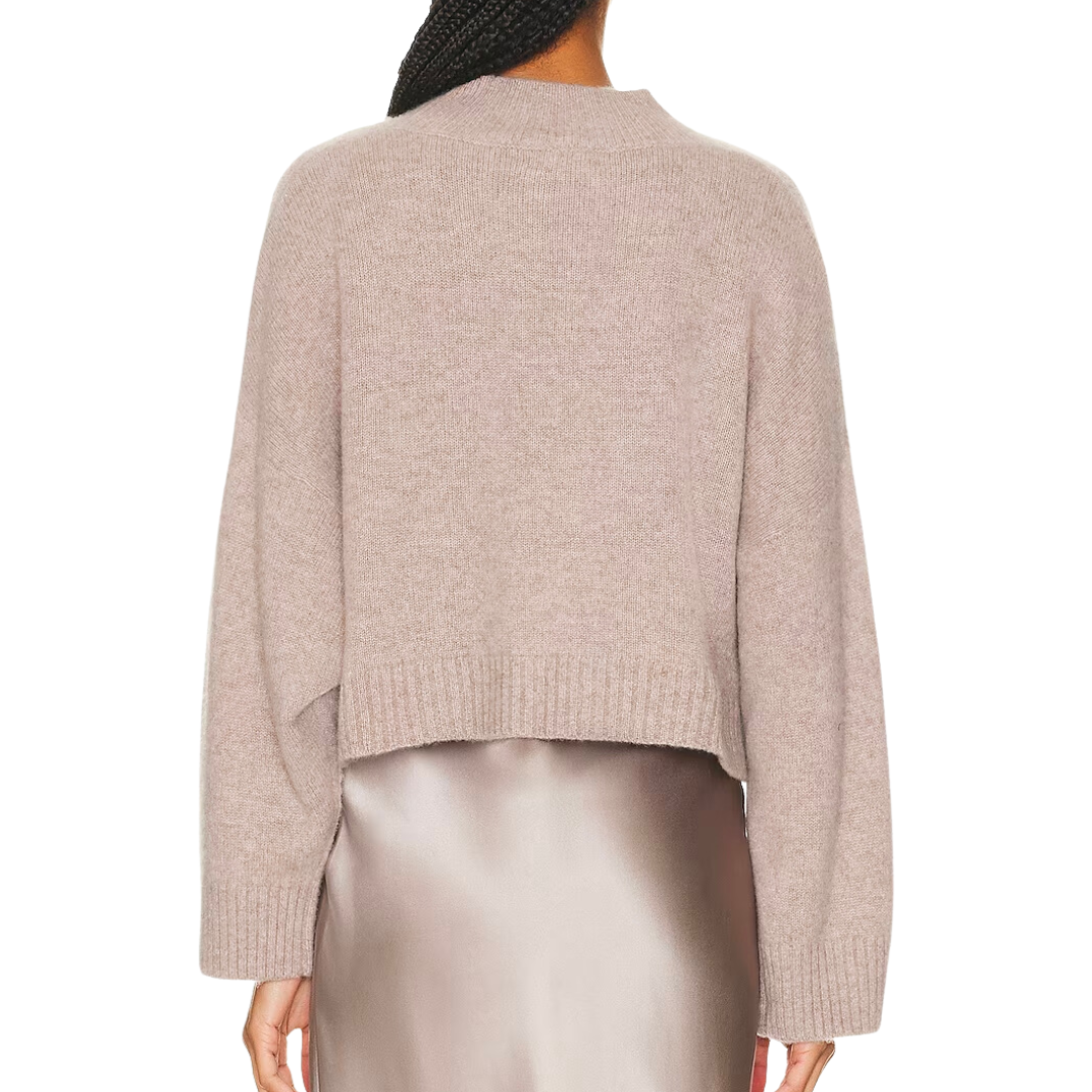 Wells Cashmere Pullover in Toast