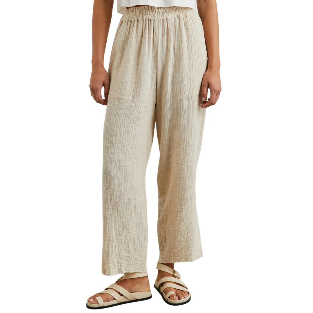 Leon Crop Pant in Flax