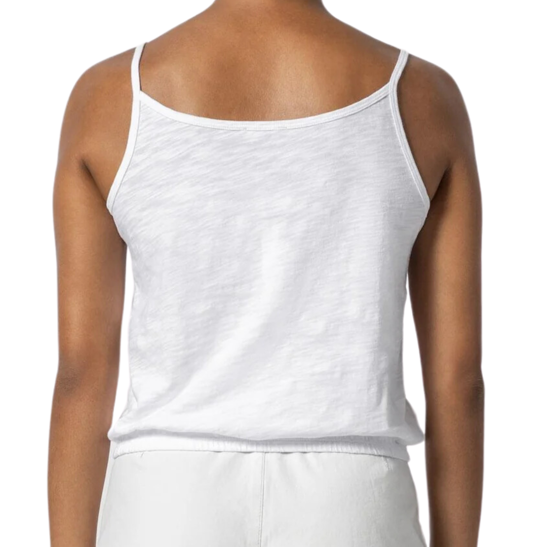 Elastic Hem Camisole in White