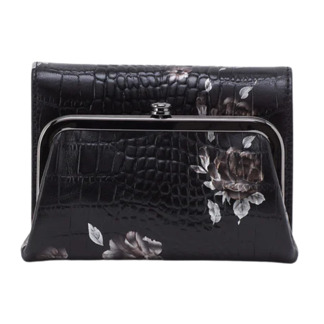 Robin Compact Wallet in Rose Croco Print