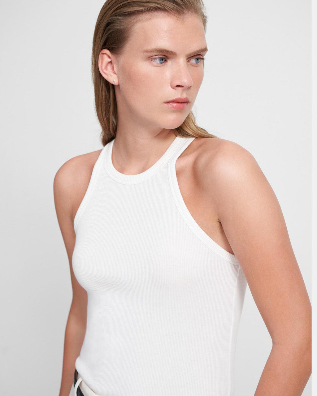 Ribbed Cotton Racerback Tank
