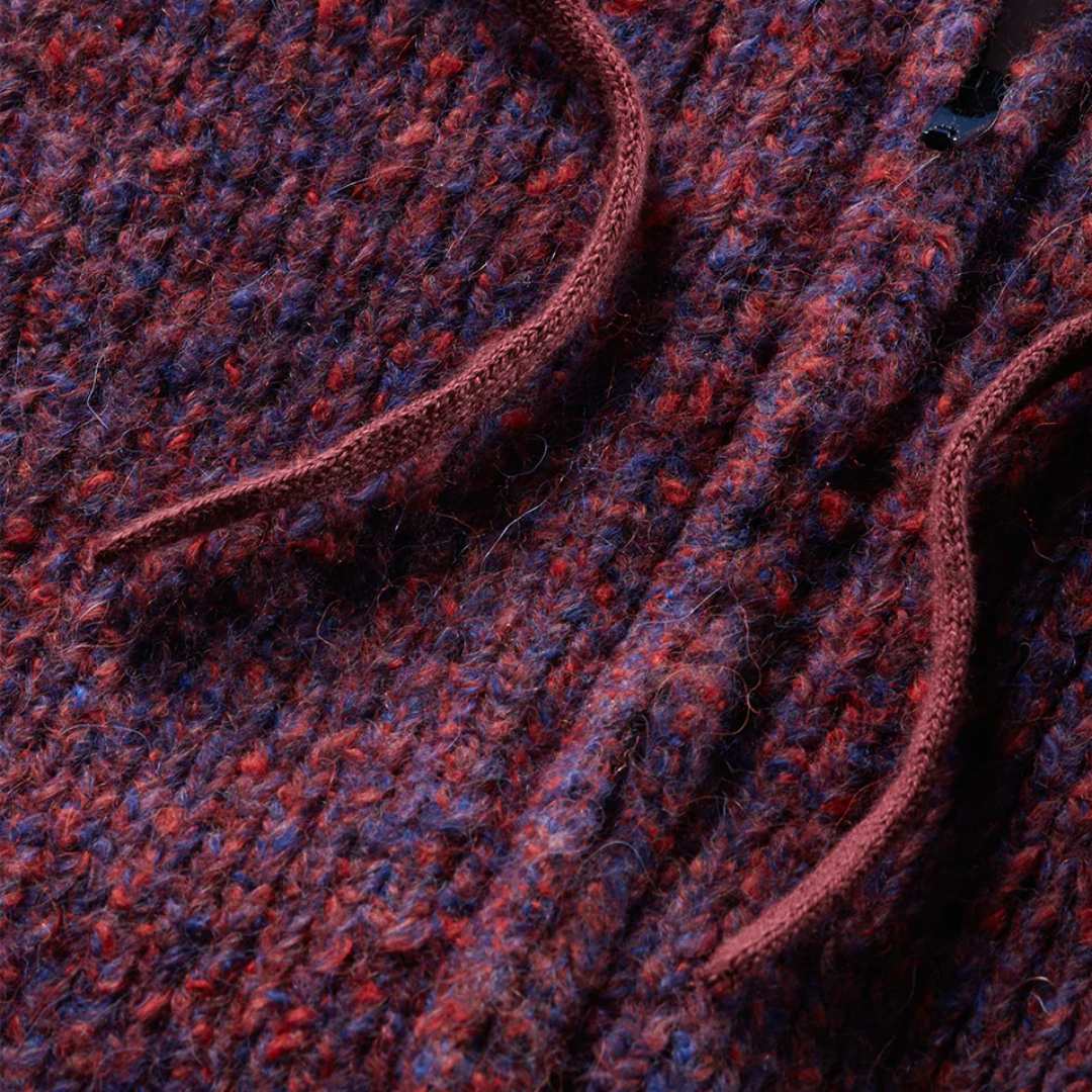 Rivalia Cotton-Alpaca Blend Dickey in Red Multi