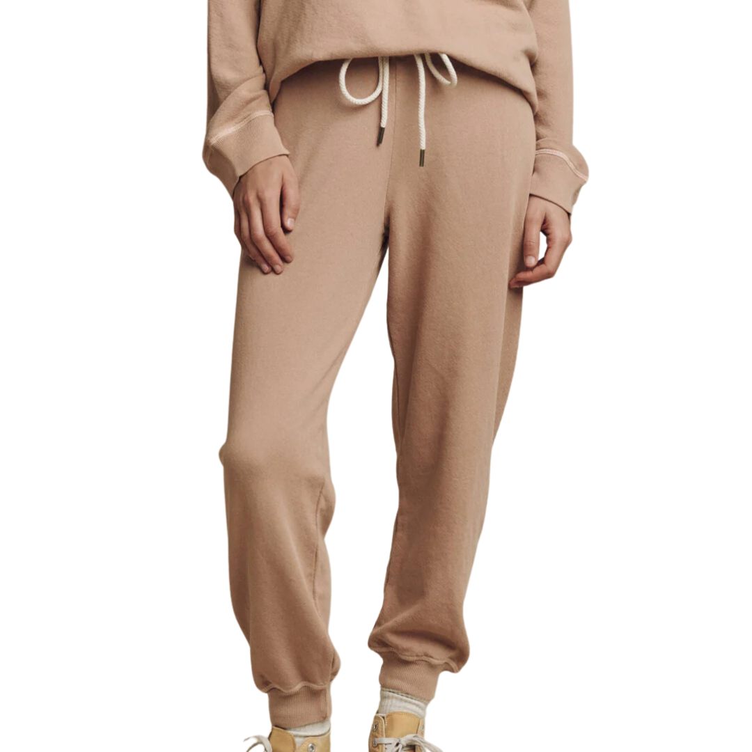 The Cropped Sweatpant in Biscotti