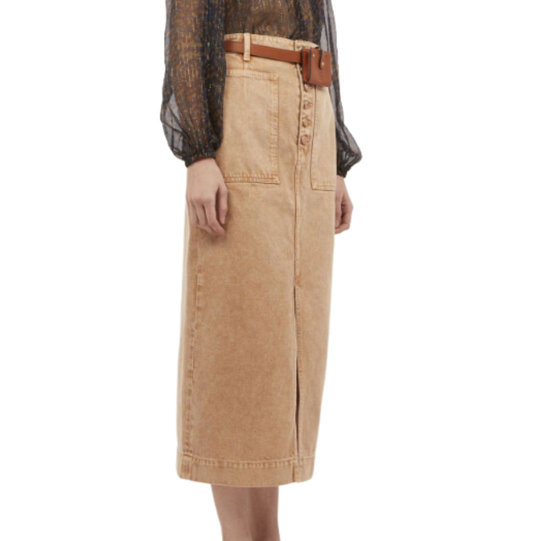 The Bea Skirt in Stone Dye Wash