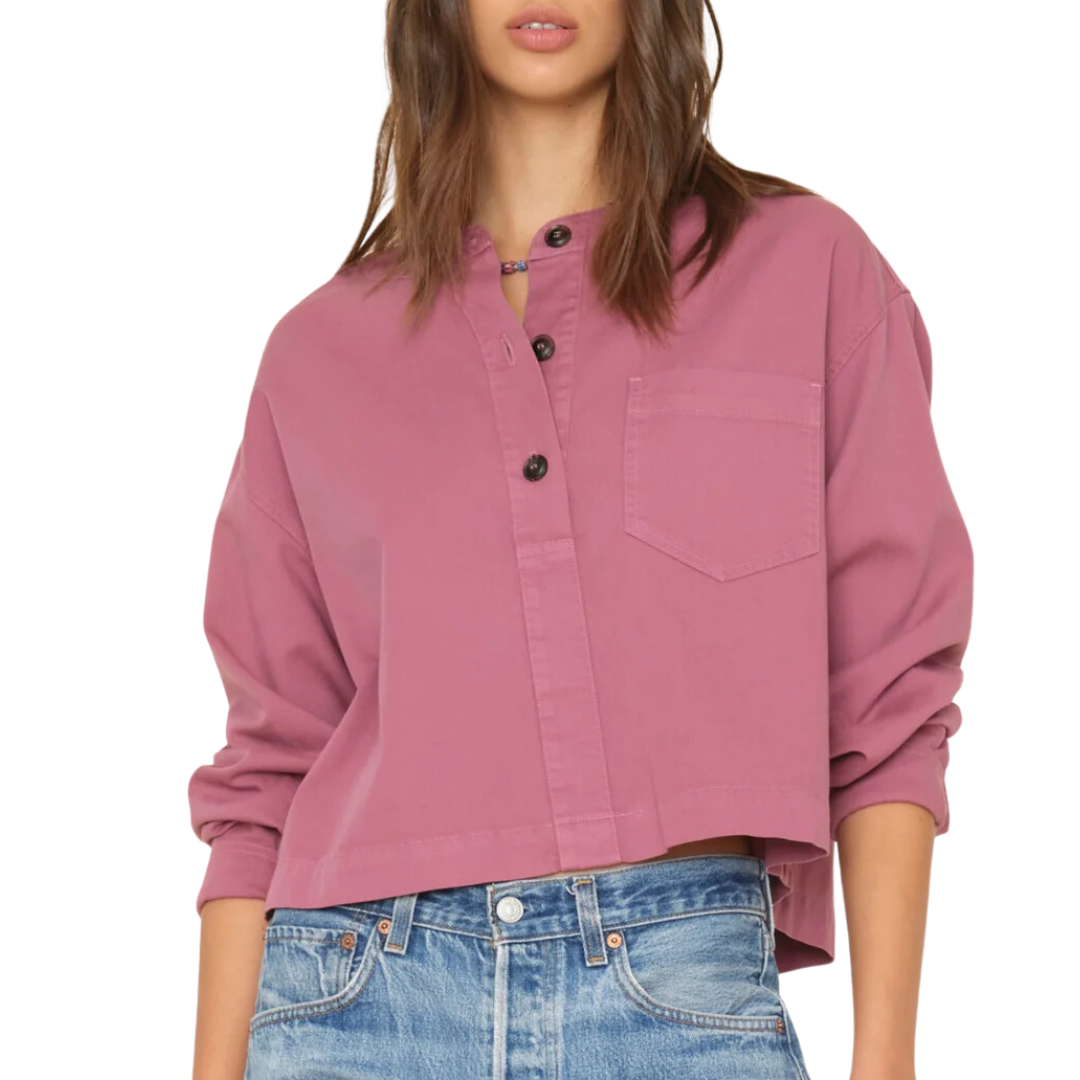 Nicky Twill Top in Rosewood