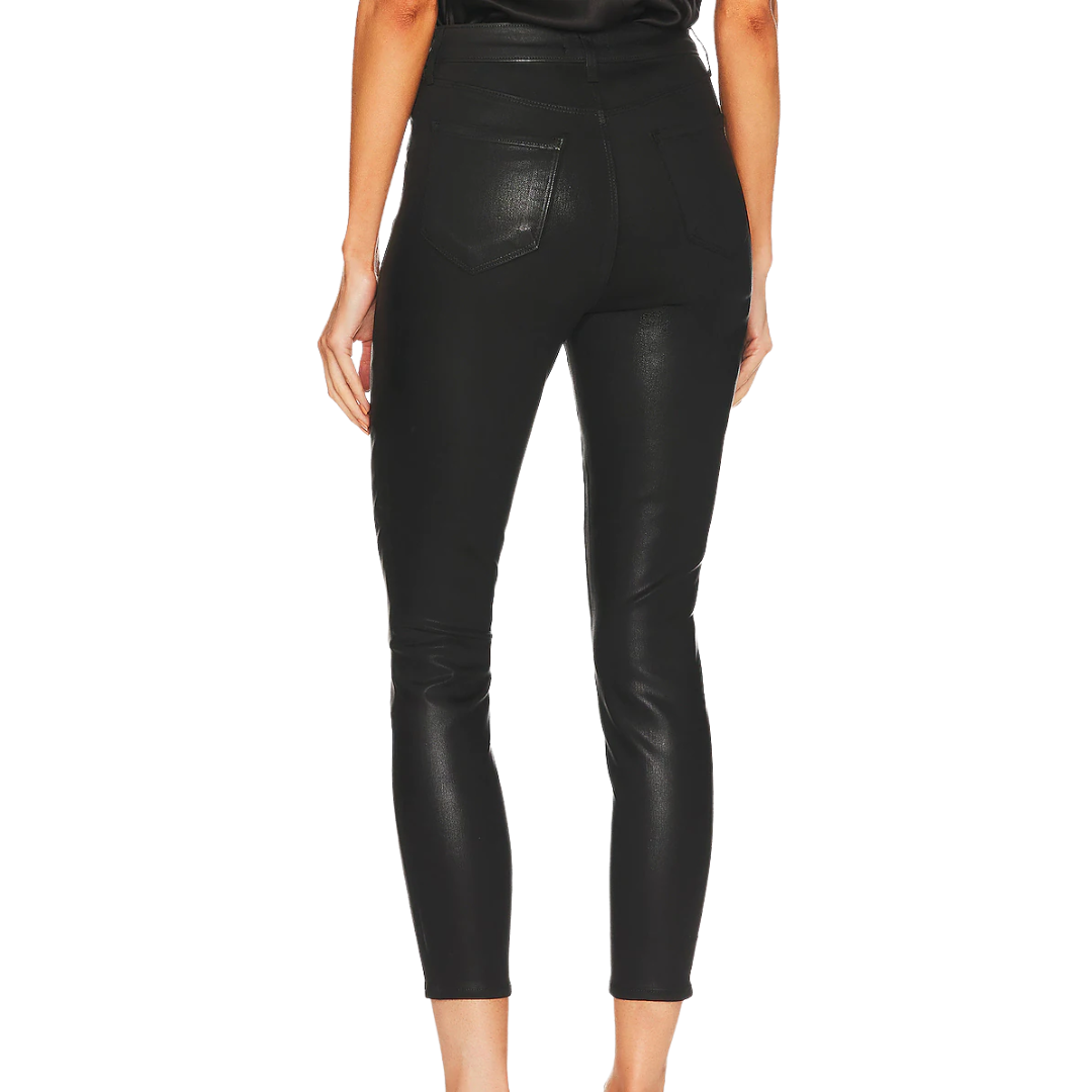 Akira Ultra High Rise Skinny in Noir Coated