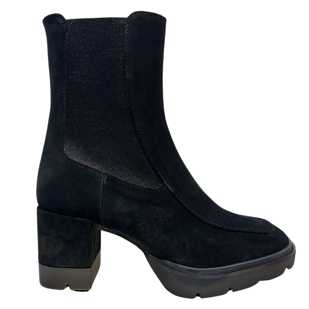 Sharon Heeled Ankle Boots in Crosta Negro