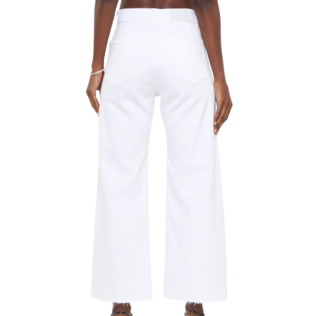 Penny High Rise Wide Leg Crop in Blizzard