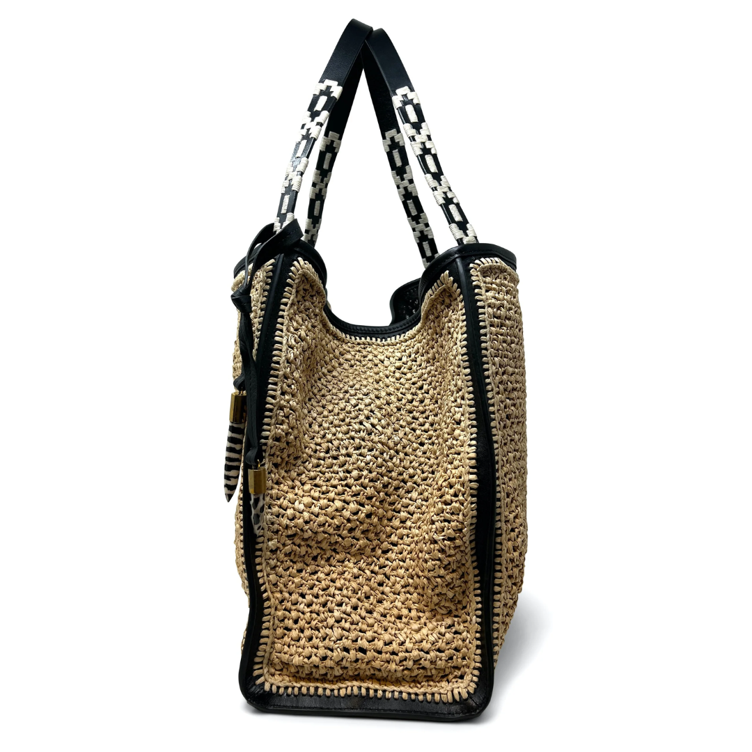 Slim Taunton Tote in Black Natural